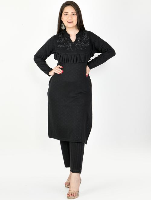 multi colored wool woolen kurti - 18575631 - Very Small Image - 1