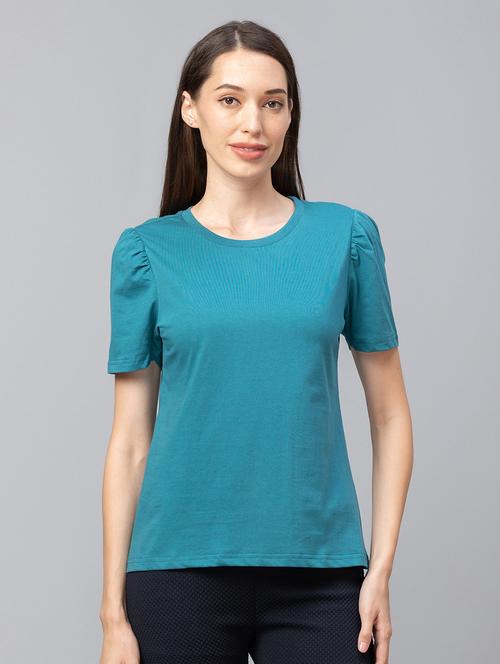 women's plain round neck t-shirt - 18575824 - Very Small Image - 1
