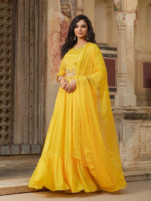 embroidered lehenga and choli with dupatta - 18575849 - Very Small Image - 1