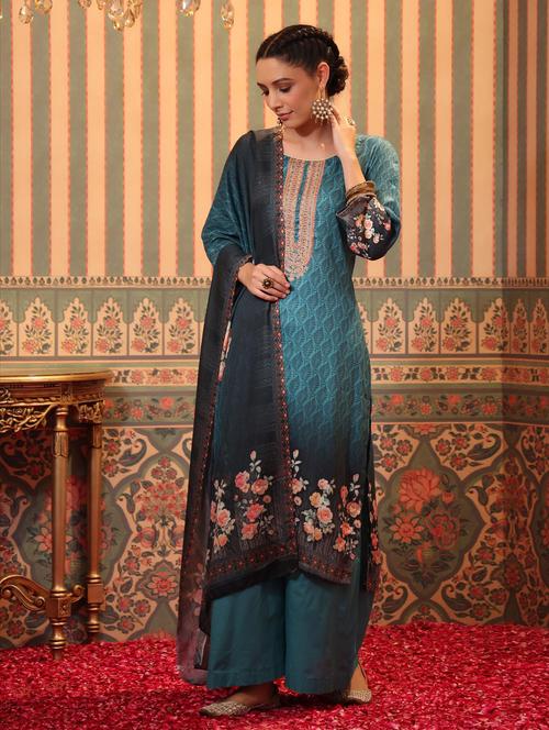 floral kurta palazzo set - 18576167 - Very Small Image - 1
