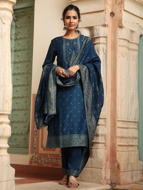 pashmina wool suit set - 18576179 - Very Small Image - 1