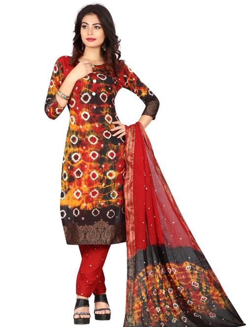 printed unstitched suit set - 18577273 - Very Small Image - 1