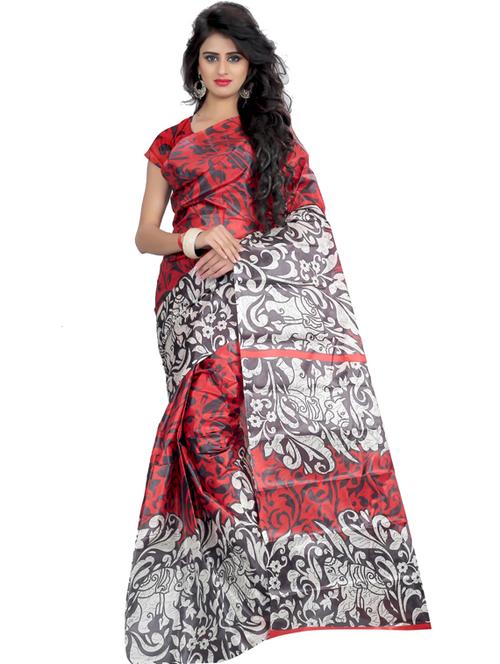 women's self design multi colored saree with blouse - 18577318 - Very Small Image - 1