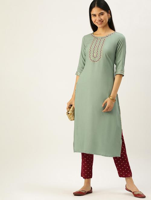 printed kurta pant set - 18577887 - Very Small Image - 1