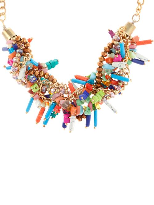 multi colored metal chain necklace - 18578160 - Very Small Image - 1
