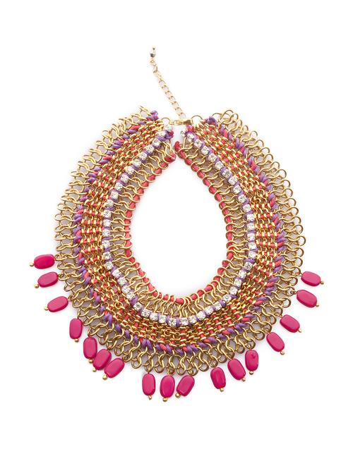 multi colored metal chain necklace - 18578185 - Very Small Image - 1