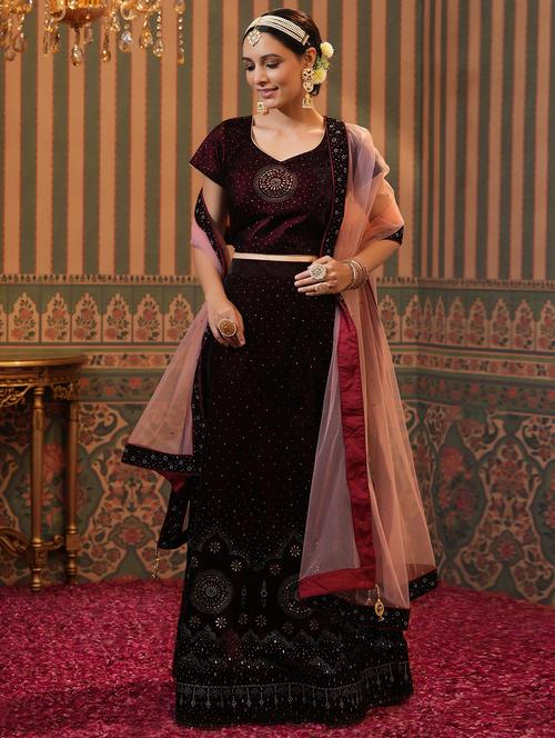 embellished lehenga choli with dupatta - 18579116 - Very Small Image - 1