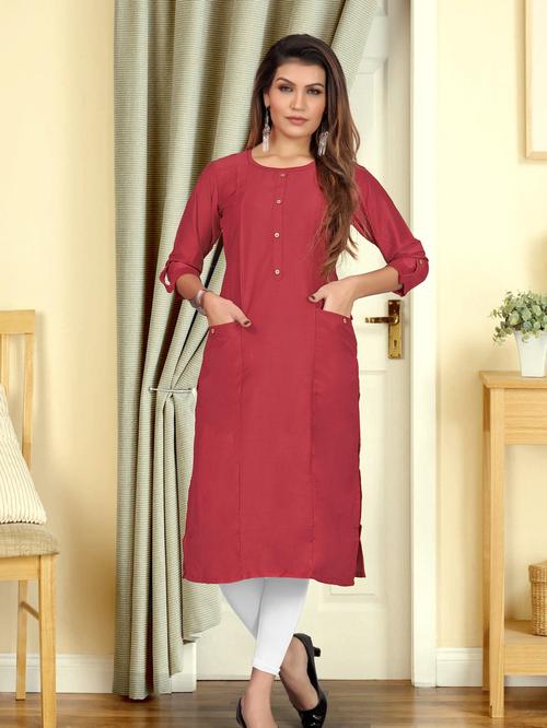 the beautiful straight kurti ???? adding - 18582670 - Very Small Image - 1