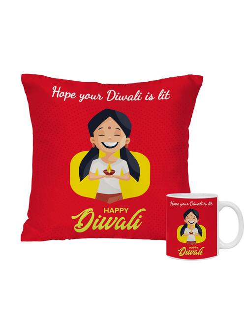 printed cushion & mug combo - 18582692 - Very Small Image - 1