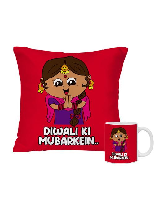 printed cushion & mug combo - 18582697 - Very Small Image - 1