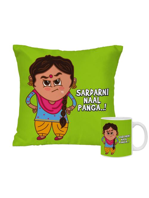 printed cushion & mug combo - 18582711 - Very Small Image - 1