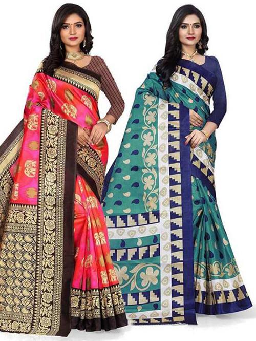 women's saree combo with blouse - 18582878 - Very Small Image - 1