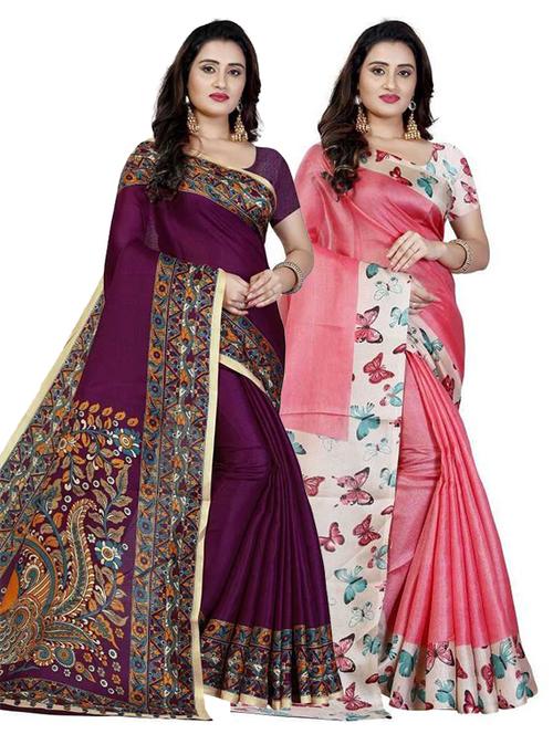 women's saree combo with blouse - 18583177 - Very Small Image - 1
