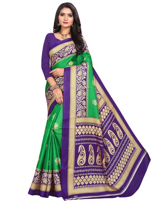 women's floral light green colored saree - 18583306 - Very Small Image - 1