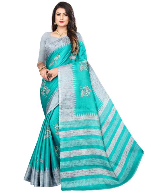 conversational banarasi saree with blouse - 18583315 - Very Small Image - 1