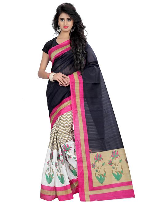 women's printed multi colored saree - 18584008 - Very Small Image - 1