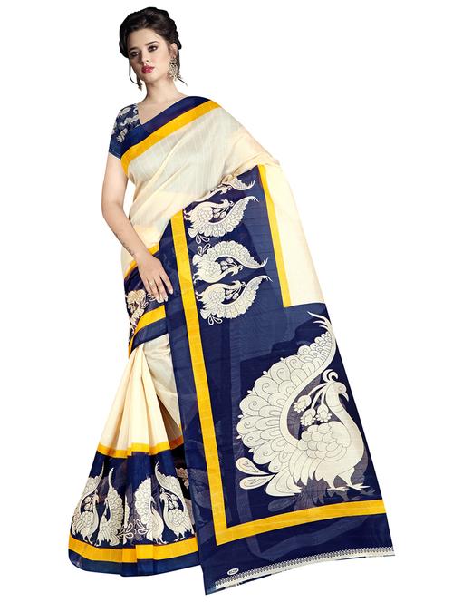 women's self design beige colored saree - 18584044 - Very Small Image - 1