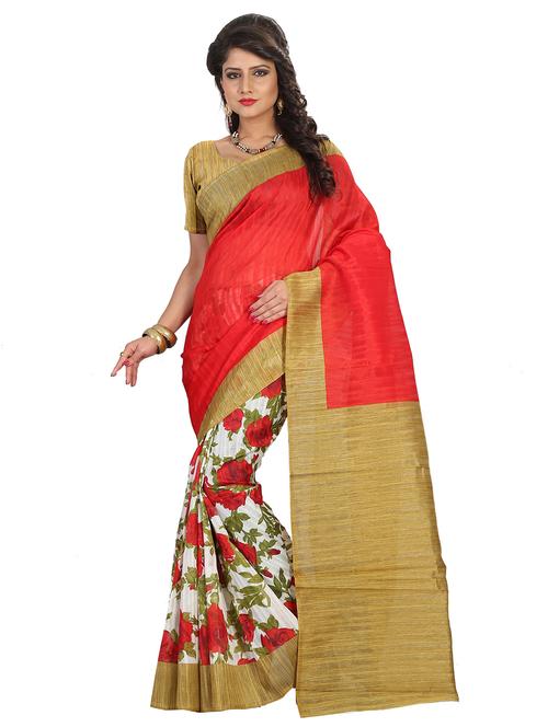 women's printed multi colored saree - 18584157 - Very Small Image - 1