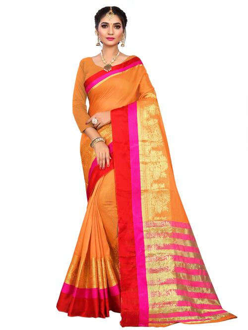 women's banarasi saree - 18584205 - Very Small Image - 1