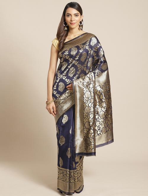 women's self design grey colored saree - 18584257 - Very Small Image - 1