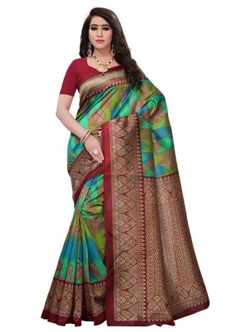 women's banarasi saree with blouse - 18584556 - Very Small Image - 1