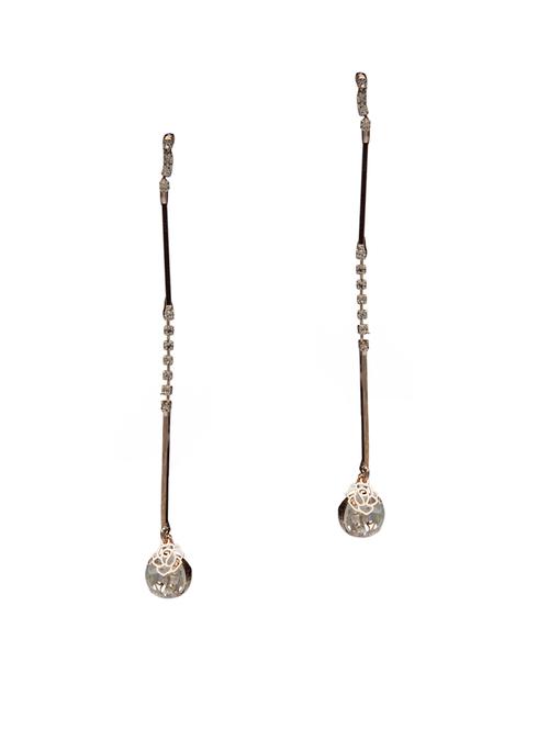 gold metal drop earring - 18584986 - Very Small Image - 1