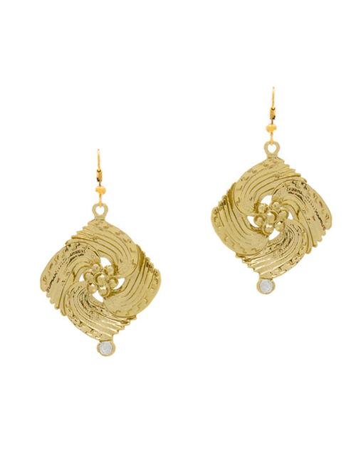 gold metal drop earring - 18584988 - Very Small Image - 1