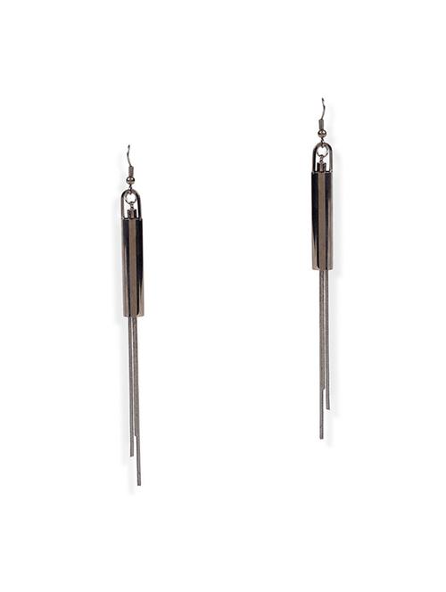black metal drop earring - 18585052 - Very Small Image - 1