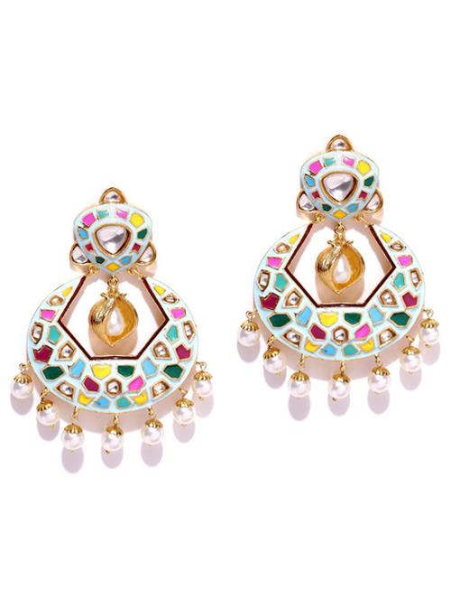 multi colored metal drop earring - 18585208 - Very Small Image - 1
