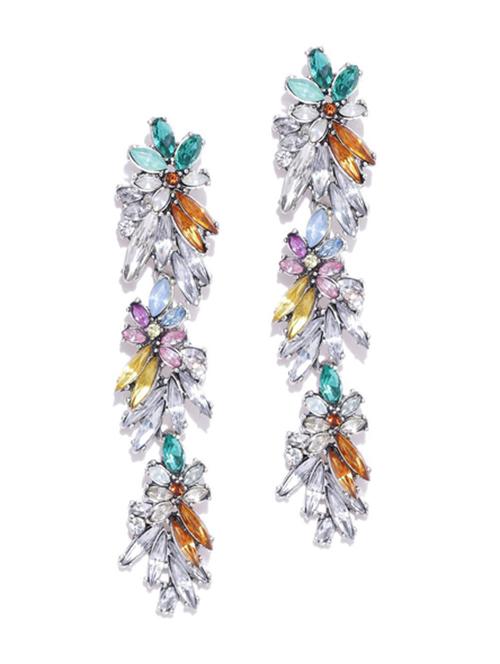 multi colored metal drop earring - 18585221 - Very Small Image - 1