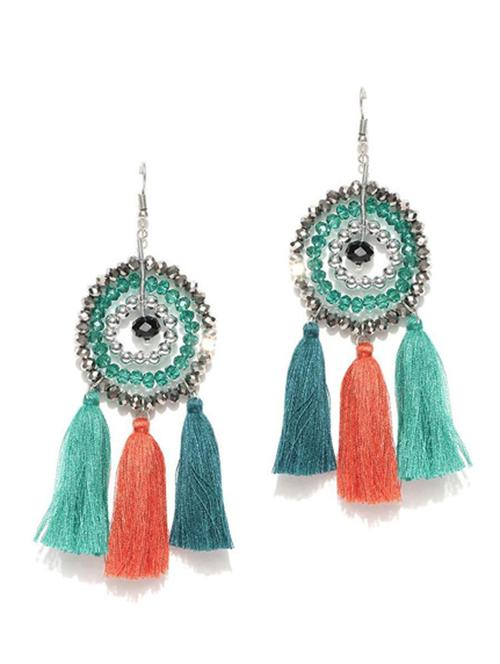 multi colored metal drop earring - 18585252 - Very Small Image - 1