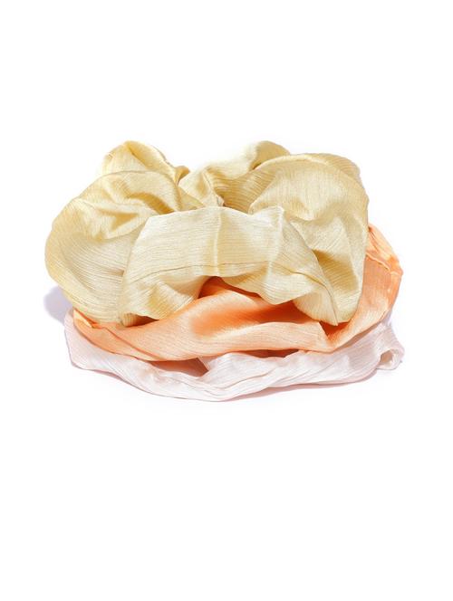 blueberry set of 3 multi color satin scrunchies - 18585345 - Very Small Image - 1