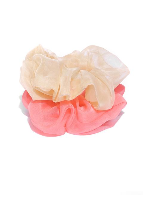 blueberry set of 2 gold and peach organga scruchies - 18585494 - Very Small Image - 1