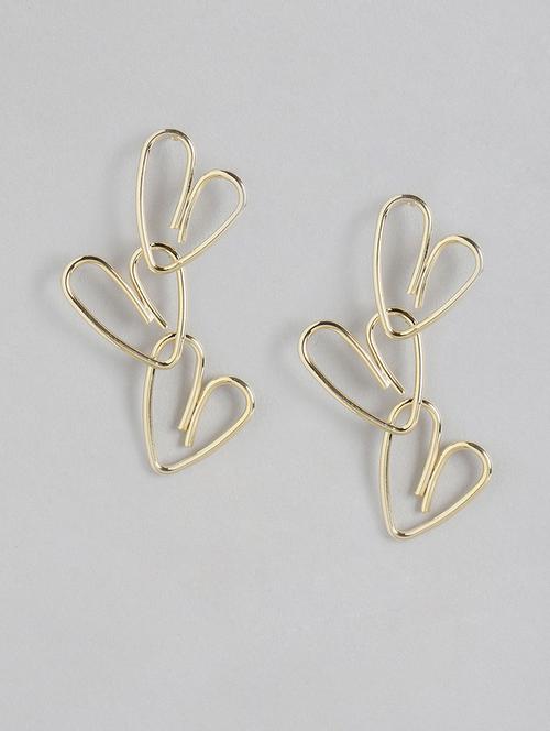 gold plated drop earring - 18585685 - Very Small Image - 1