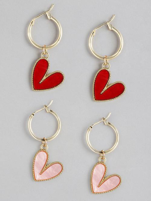 red metal drop earring - 18585707 - Very Small Image - 1