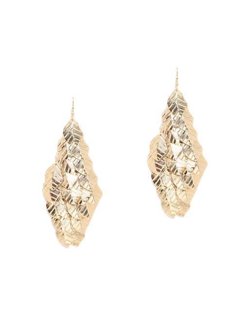 gold brass drop earring - 18585757 - Very Small Image - 1