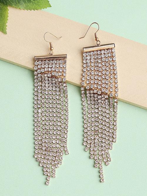 gold brass drop earring - 18585761 - Very Small Image - 1