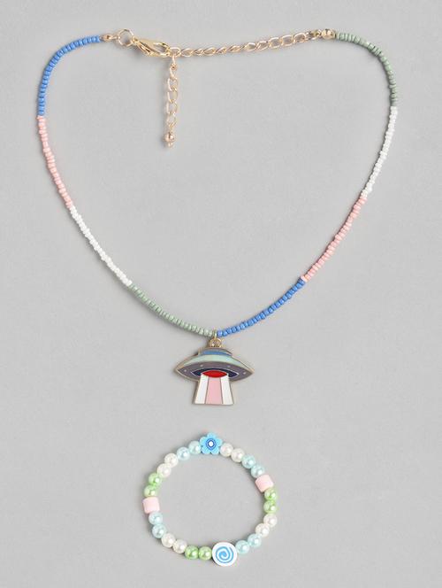 girls necklace & bracelet combo - 18585776 - Very Small Image - 1