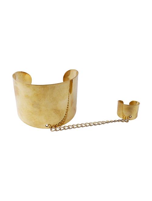 gold metal cuffs bracelet - 18585960 - Very Small Image - 1