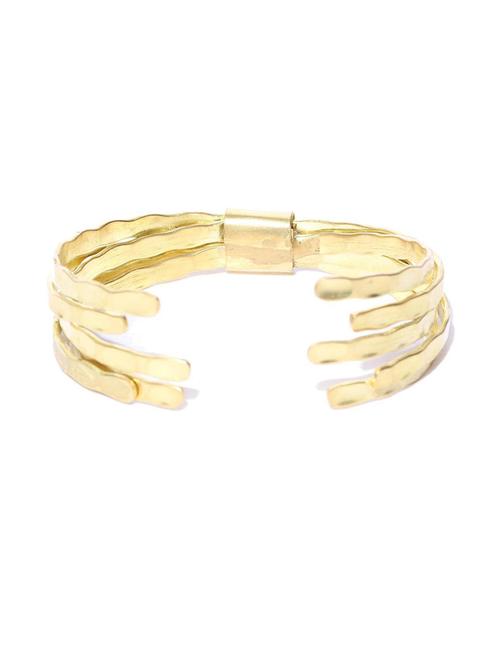 gold brass cuffs bracelet - 18586051 - Very Small Image - 1