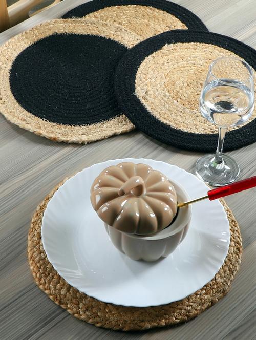 mnd villa jute placemats set, natural rope placemats 12x12 inch (set of 4 pcs) - 18586084 - Very Small Image - 1