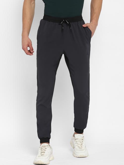 drawstring waist solid full length track pant - 18586214 - Very Small Image - 1