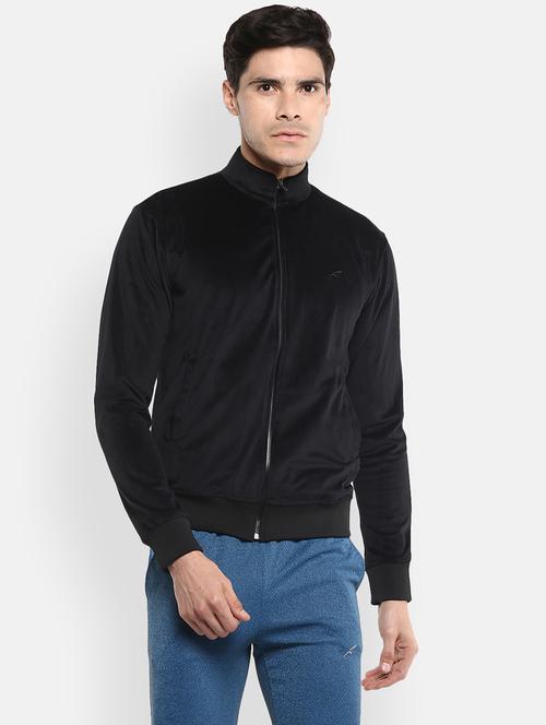 men black solid casual jacket - 18586293 - Very Small Image - 1