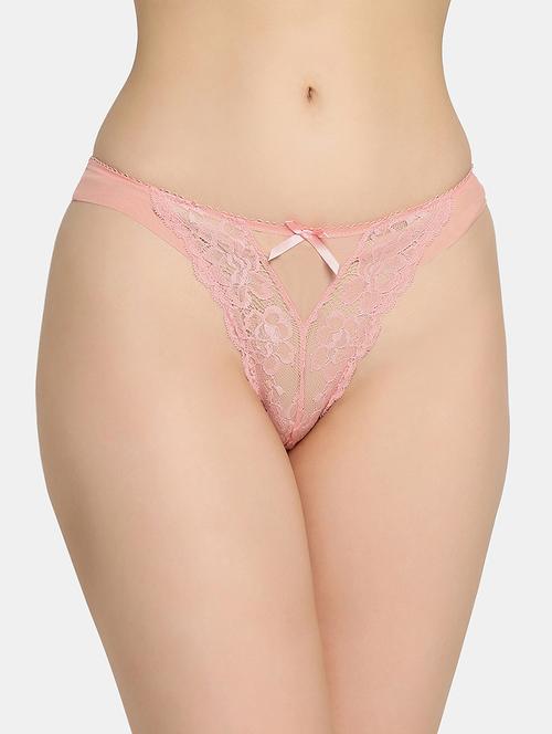 pink lace thongs panty - 18586458 - Very Small Image - 1