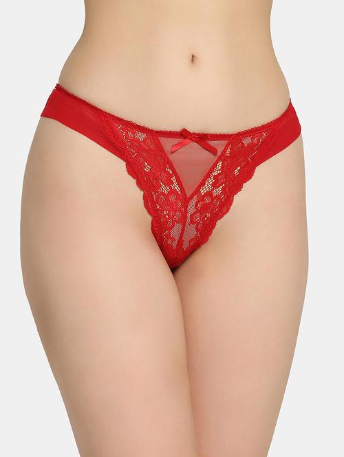 red lace thongs panty - 18586459 - Very Small Image - 1