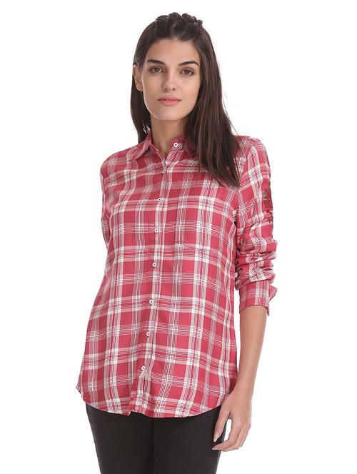 long sleeved checkered regular shirt - 18586585 - Very Small Image - 1