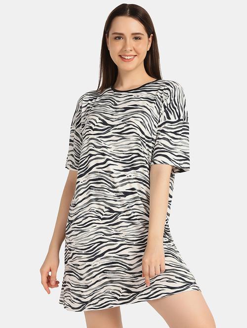 round neck animal print sleepshirt - 18586684 - Very Small Image - 1