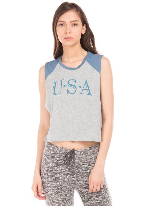 round neck color block tee - 18586737 - Very Small Image - 1