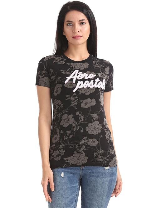 round neck printed regular tee - 18586884 - Very Small Image - 1