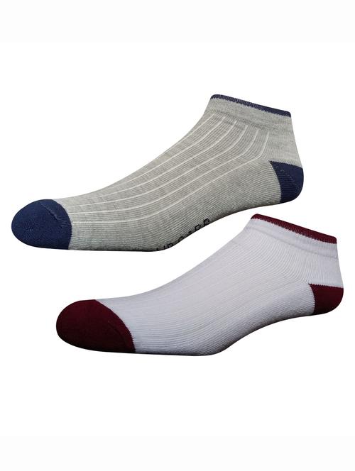 white cotton ankle length sock - 18586999 - Very Small Image - 1